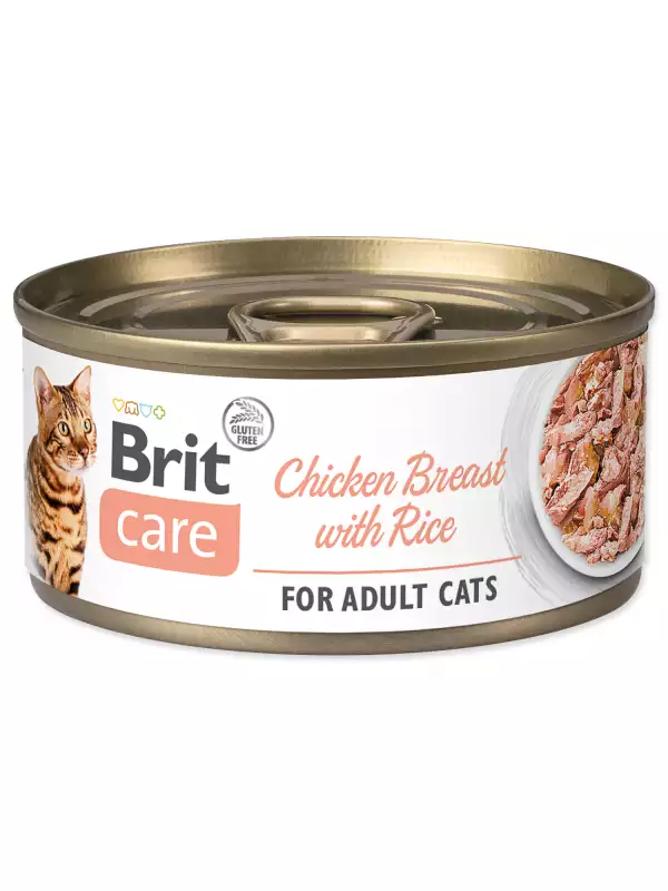 Konzerva Brit Care Cat kuře s rýží, filety 70g