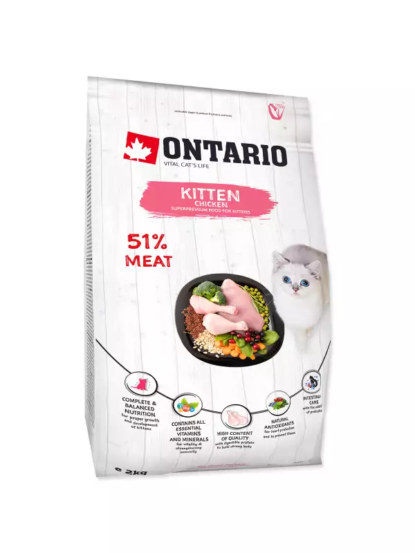 Krmivo Ontario Kitten Chicken 2kg