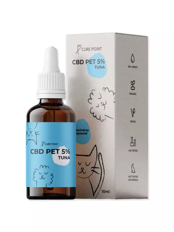 Olej CBD PET 5% tuňák 10ml