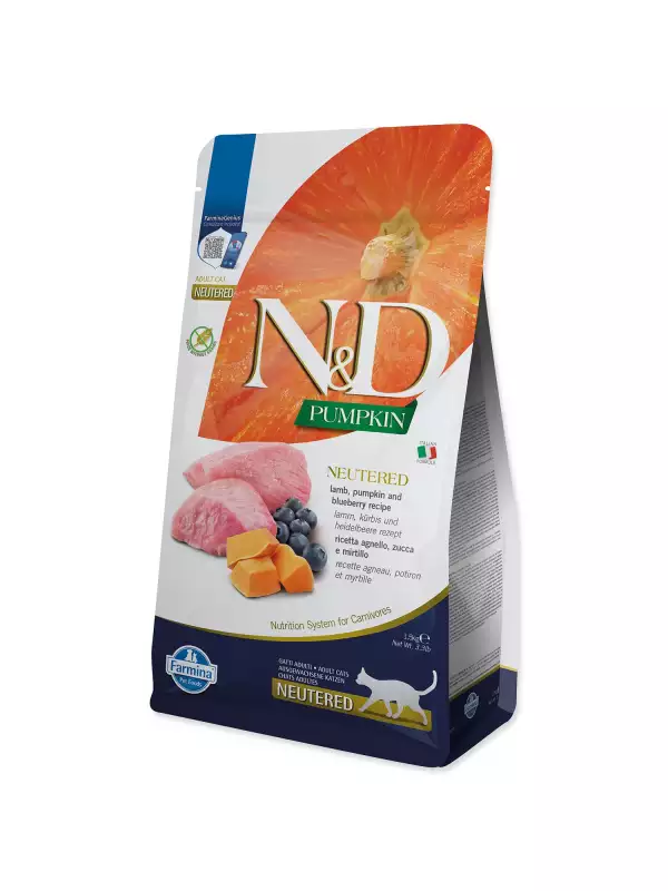 Krmivo N&D Cat Pumpkin Neutered Lamb & Blueberry 1,5kg