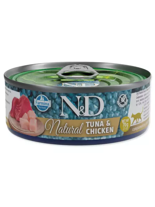 Konzerva N&D Cat Natural Tuna & Chicken 70g