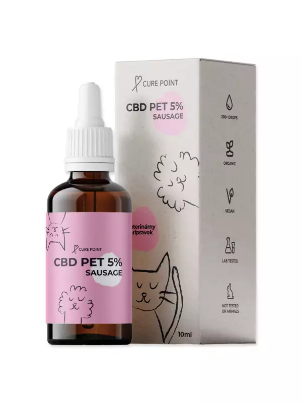 Olej CBD PET 5% klobása 10ml