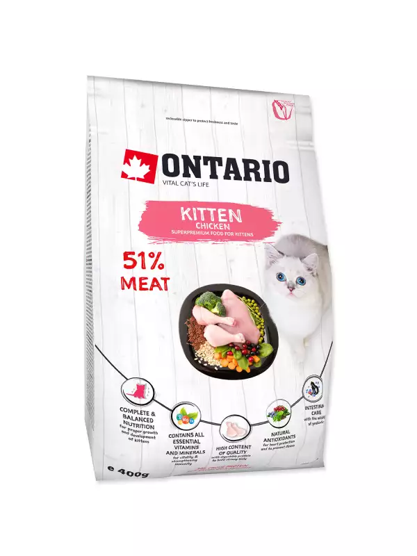 Krmivo Ontario Kitten Chicken 0,4kg