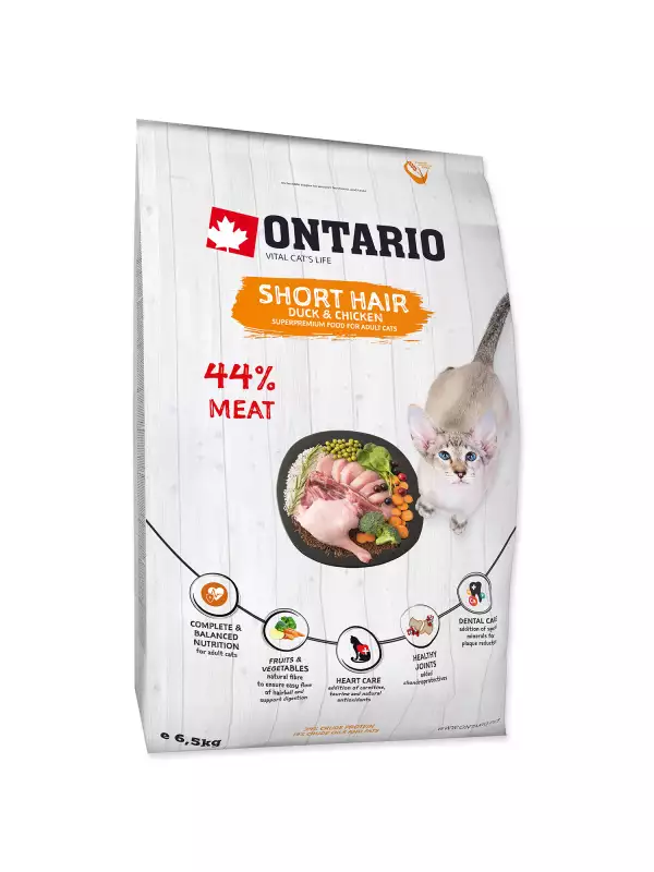 Krmivo Ontario Cat Shorthair 6,5kg