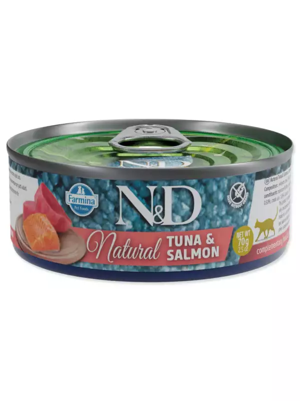 Konzerva N&D Cat Natural Tuna & Salmon 70g