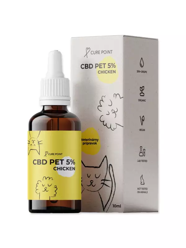 Olej CBD PET 5% kuře 10ml