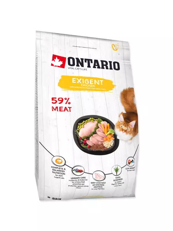 Krmivo Ontario Cat Exigent 2kg