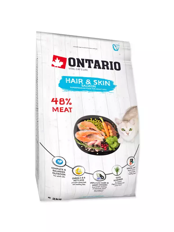 Krmivo Ontario Cat Hair & Skin 2kg