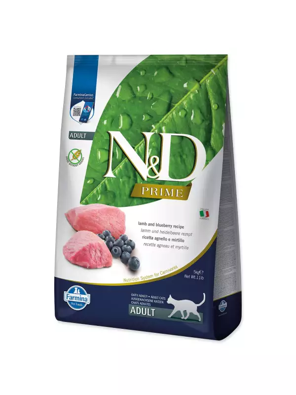 Krmivo N&D Cat Prime Lamb & Blueberry 5kg