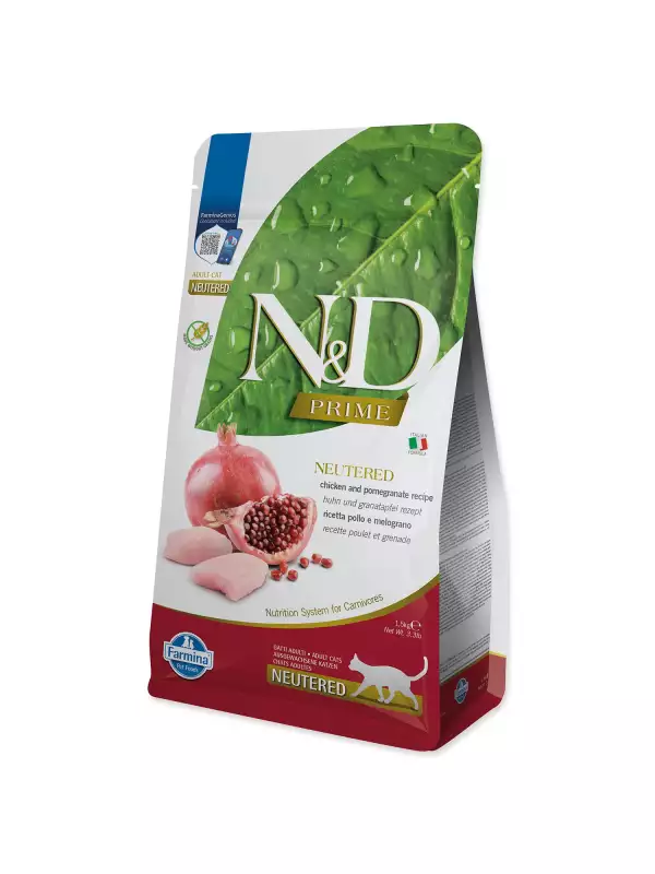 Krmivo N&D Cat Prime Neutered Chicken & Pomegranate 1,5kg