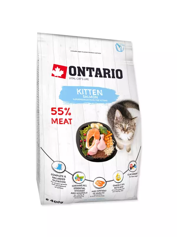 Krmivo Ontario Kitten Salmon 0,4kg