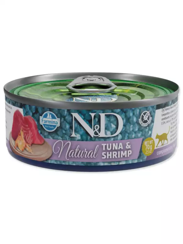 Konzerva N&D Cat Natural Tuna & Shrimp 70g