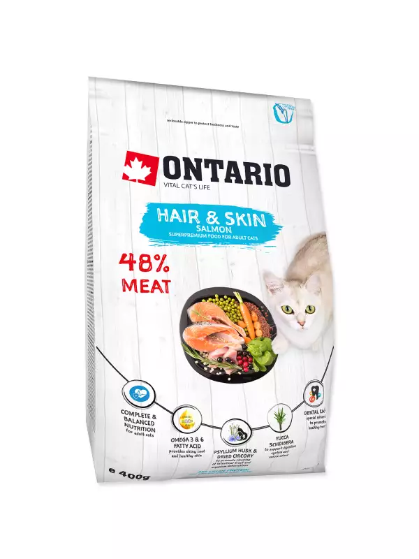 Krmivo Ontario Cat Hair & Skin 0,4kg