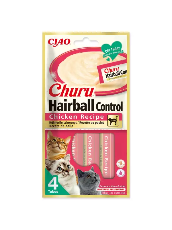 Pochoutka Churu Hairball kuřecí 4x14g