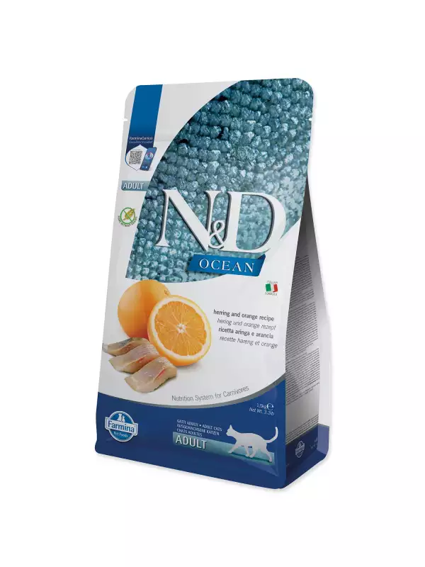 Krmivo N&D Cat Ocean Herring & Orange 1,5kg