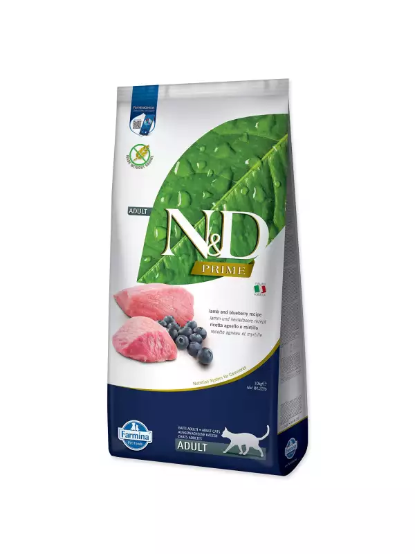 Krmivo N&D Cat Prime Lamb & Blueberry 10kg