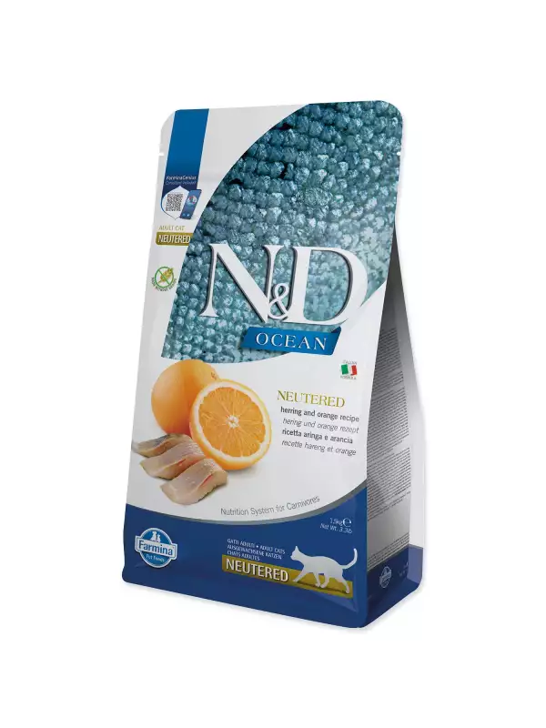 Krmivo N&D Cat Ocean Herring, Pumpkin & Orange 1,5kg