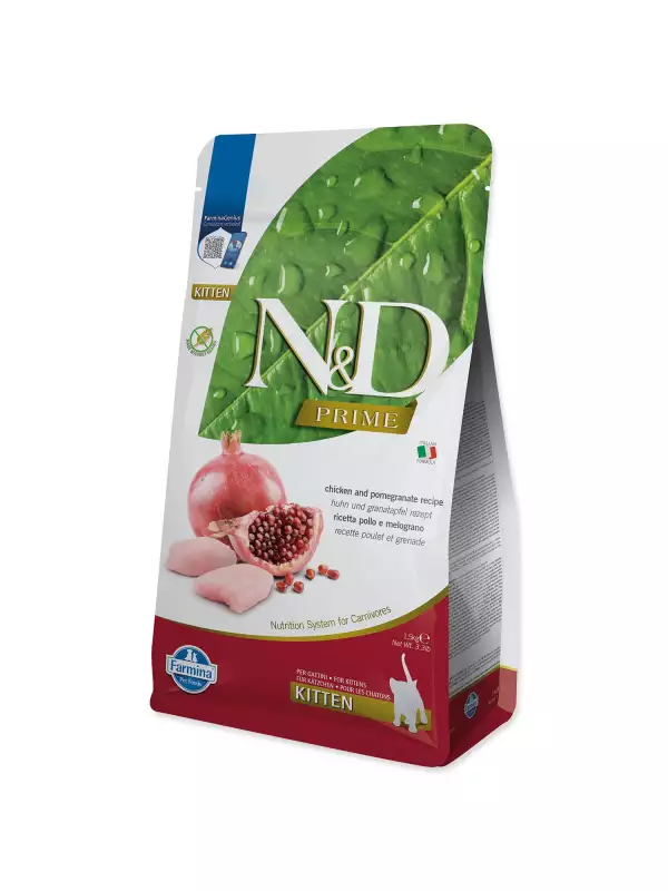 Krmivo N&D Kitten Prime Chicken & Pomegranate 1,5kg