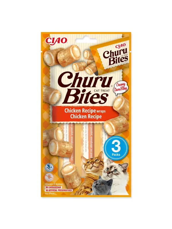 Pochoutka Churu Bites wraps kuře 3x10g